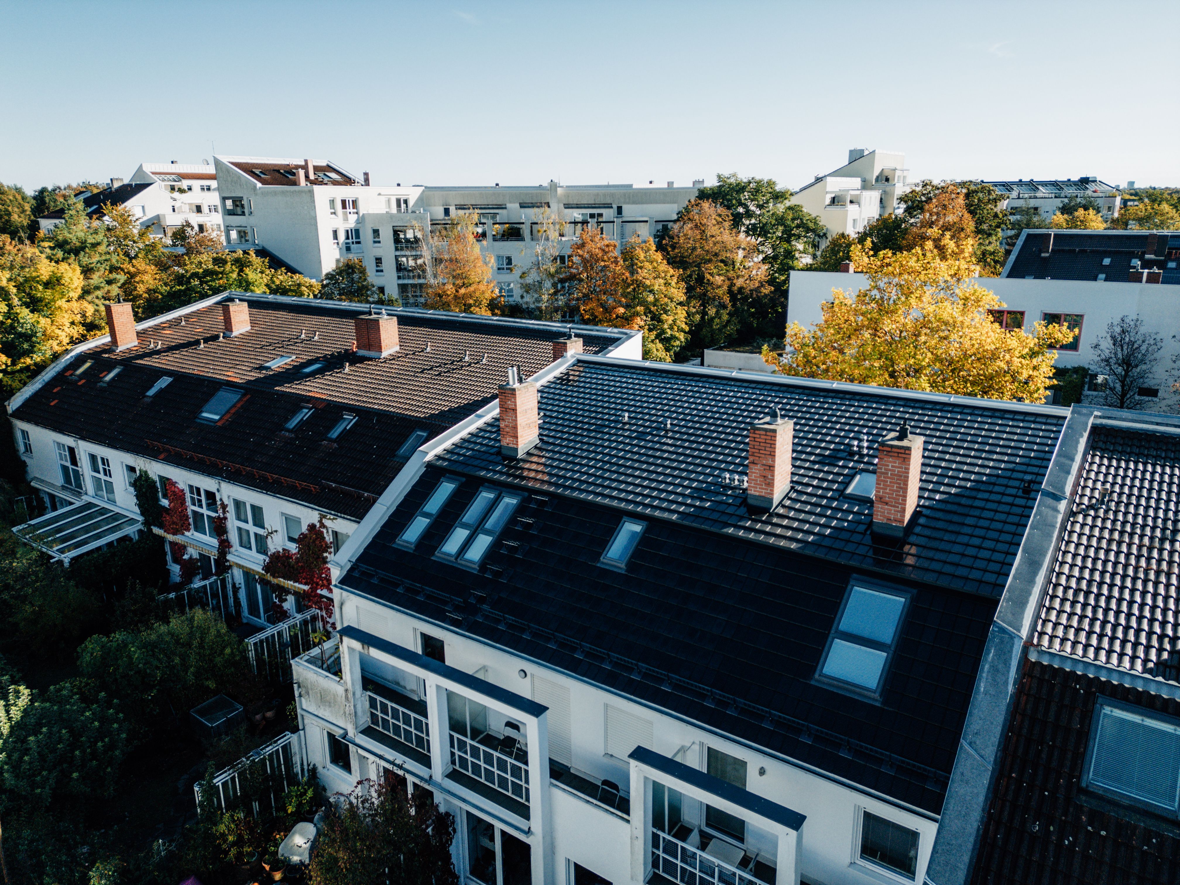 Dach mit Solardachziegel